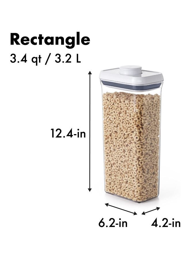 OXO POP 2.0 Rectangle Tall Clear/White/Black 13.1x4.1x6.3cm - Image 3