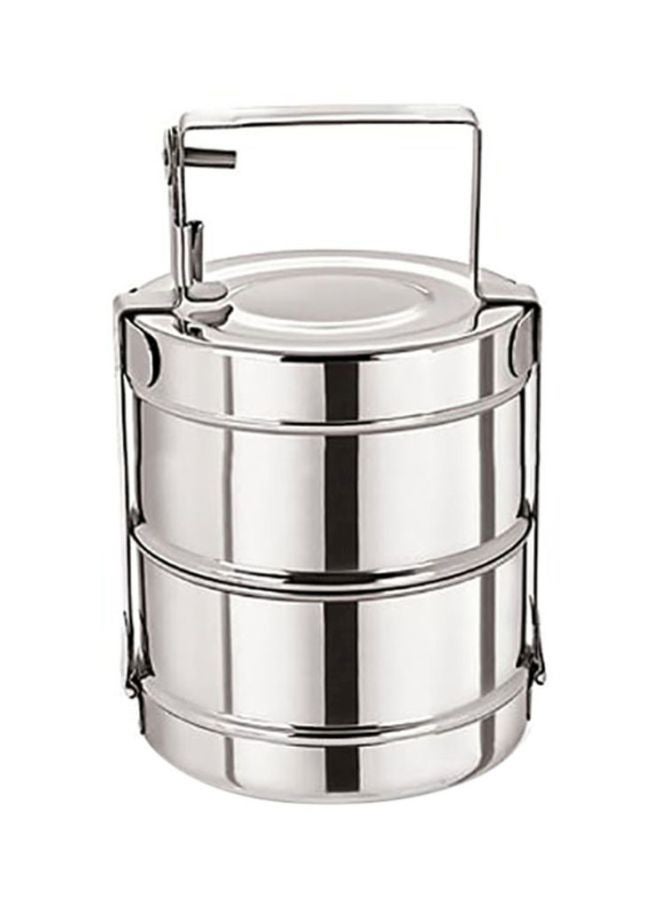 راج حافظة أطعمة بومباي تيفين من المعدن 9x2 فضي 19سم