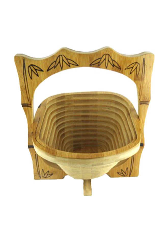 Sharpdo Wooden Creative Fruit Basket Beige 27x30x1.8cm 