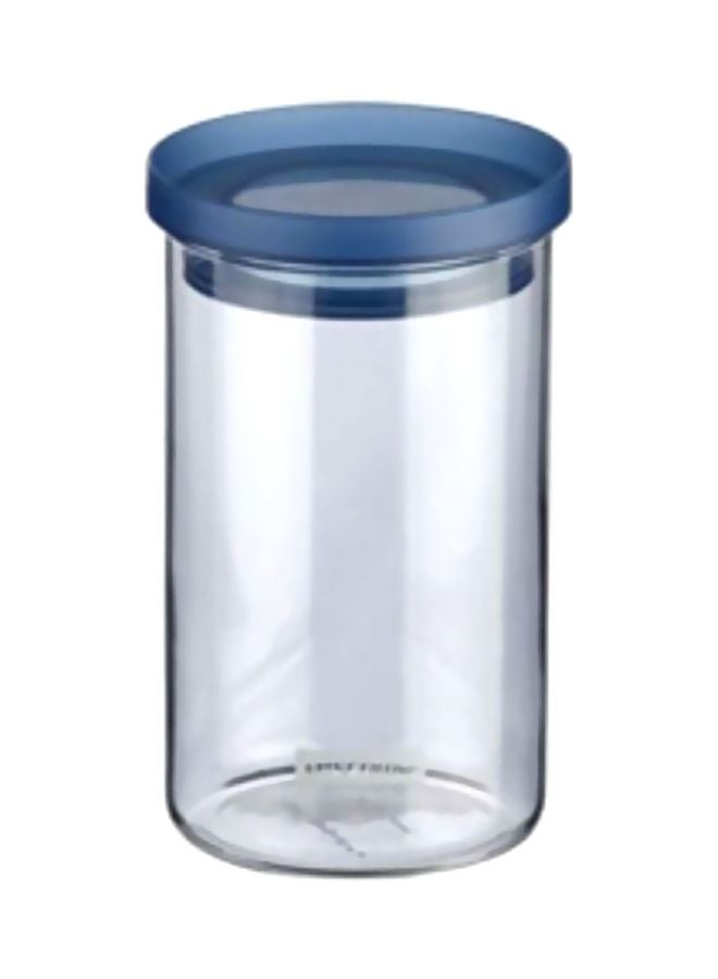 tescoma Round Shape Food Storage Jar Clear/Blue 10.3x17.2x10.3cm - Image 1