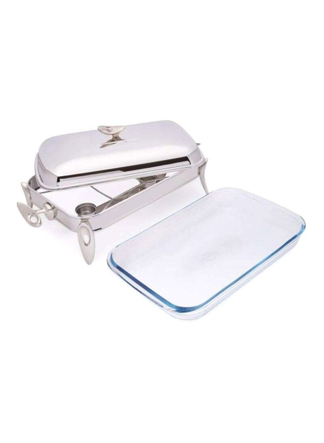 REGENT - Efficient Oblong Food Warmer Silver 2.2Liters - Image 1