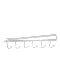 Beauenty 6-Hook Iron Cup Holder White 26x3cm  - Image 1