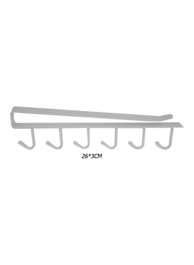 Beauenty 6-Hook Iron Cup Holder White 26x3cm  - Image 2