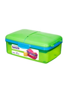 sistema Slimline Quaddie Lunch Box Green/Blue 23x16.2x9.6cm  - Image 3