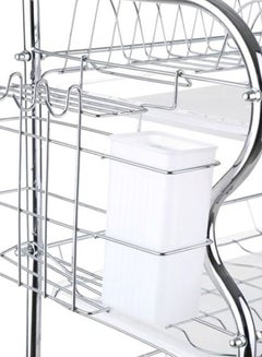 Decdeal 3-Tiered Dish Rack Silver 47x26.5x17cm  - Image 5