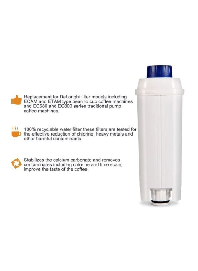 De'Longhi Plastic Water Filter White/Blue/Black 6.1x4.4x16.5cm  - Image 3