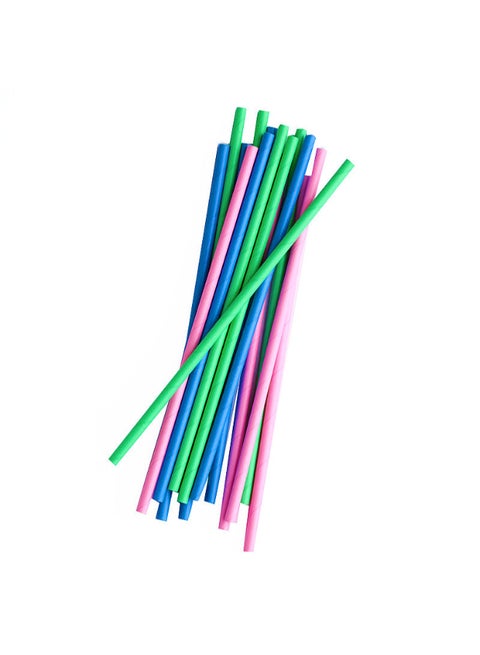 100-Piece Disposable Paper Straws Multicolour 20x9x5cm