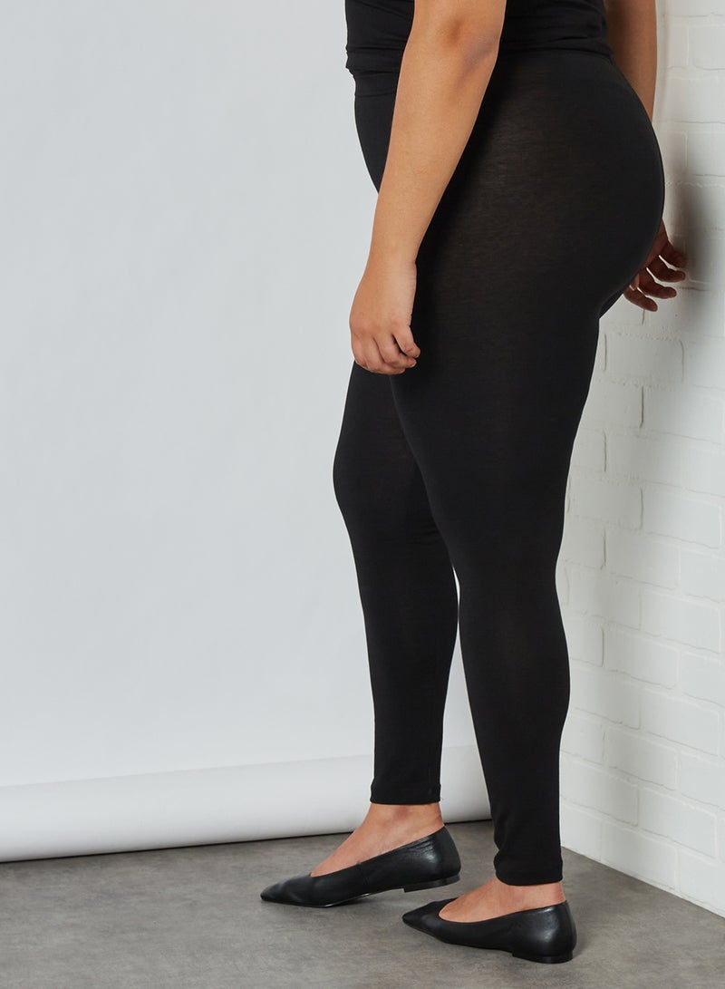 VERO MODA - Curve Basic Leggings (Pack of 2) Black(C-N10) - Image 1