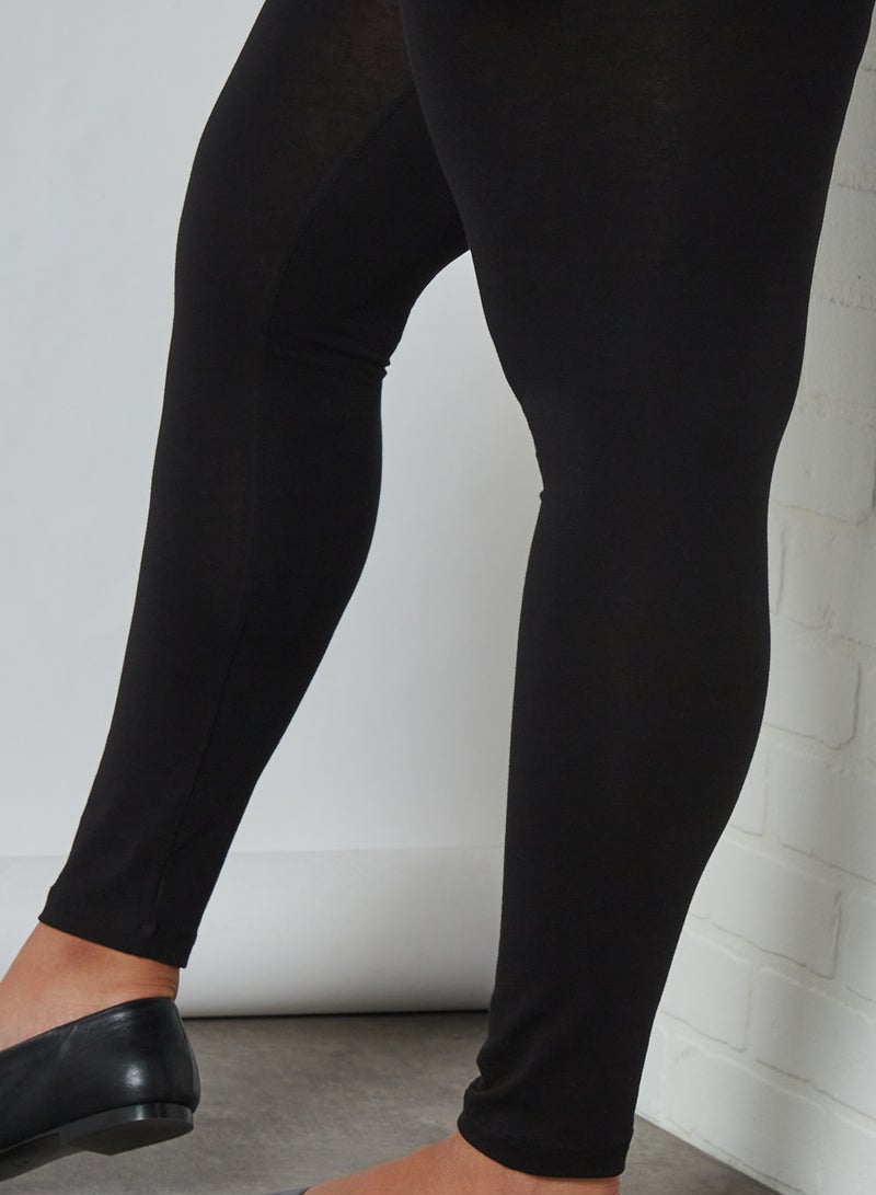 VERO MODA - Curve Basic Leggings (Pack of 2) Black(C-N10) - Image 1