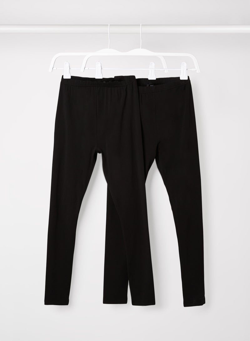 VERO MODA - Curve Basic Leggings (Pack of 2) Black(C-N10) - Image 1