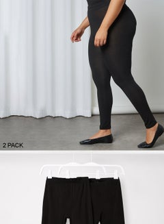 Curve Basic Leggings (Pack of 2) Black(C-N10)