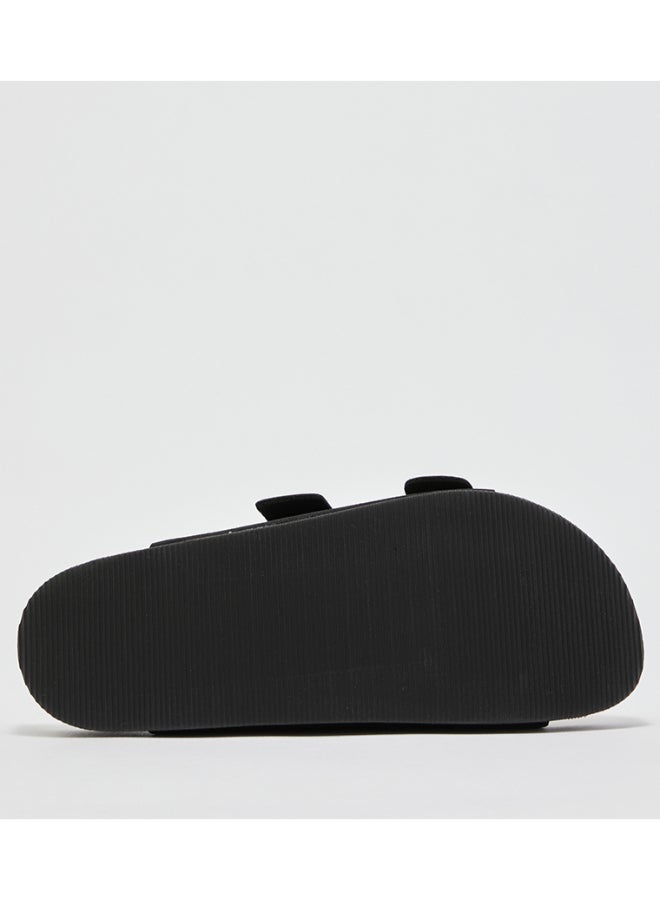 Aeropostale - Comfortable Buckle Pattern Slides Black - Image 1