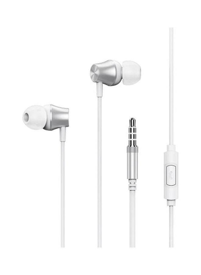 REMAX - Rm 202 Headset Wired 1.2 Meter Semi In Ear Earphones HD Quality Music Audio Headphones 3.5Mm Jack White - Image 1