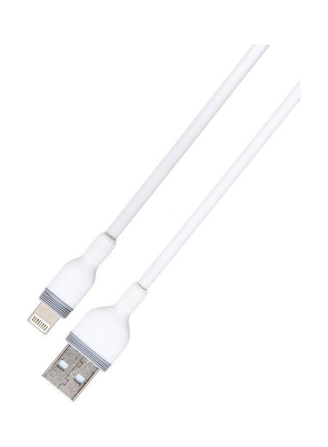 REMAX Pvc Data Cable Armor Series 2.4A For Mobile Phones 100 Cm White  - Image 1