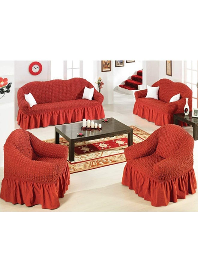 7-Seater Sofa Cover Set Red 