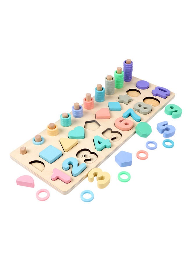 3-In-1 Wooden Number Puzzle Logarithmic Board - Image 1
