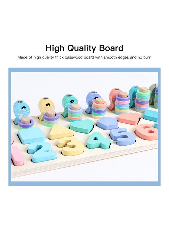 5-In-1 Wooden Number Puzzle Logarithmic Board  - Image 2