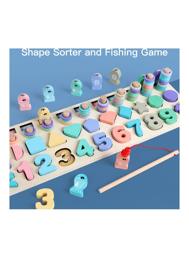 5-In-1 Wooden Number Puzzle Logarithmic Board  - Image 4