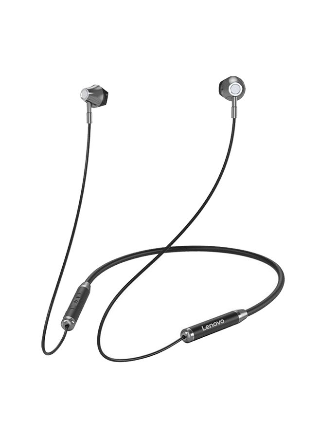 Lenovo - HE06 Earphone Wireless Neckband Headset Stereo Sports Magnetic Headphones Black - Image 1