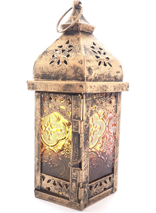 Miracle Empire Moroccan Candle Holder Set Gold 15cm  - Image 1