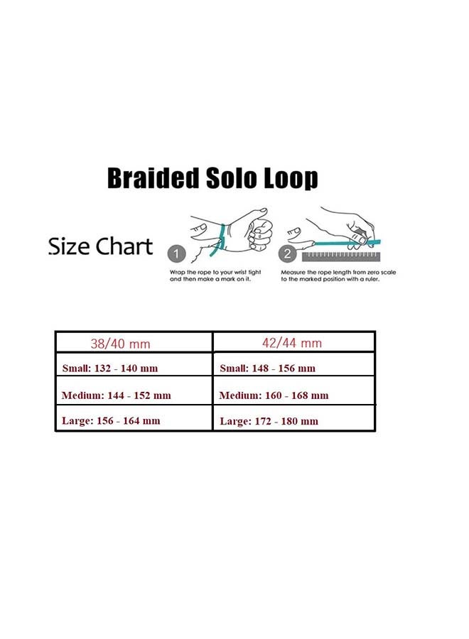 D'VOGUE Braided Solo Loop Sports Bands Compatible For iWatch Series 6/SE/5/4/3/2 Dark Blue - Image 3