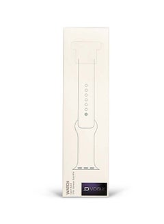 D'VOGUE Braided Solo Loop Elastic Bands Compatible For iWatch Series 6/SE/5/4/3/2 Pearl White  - Image 2