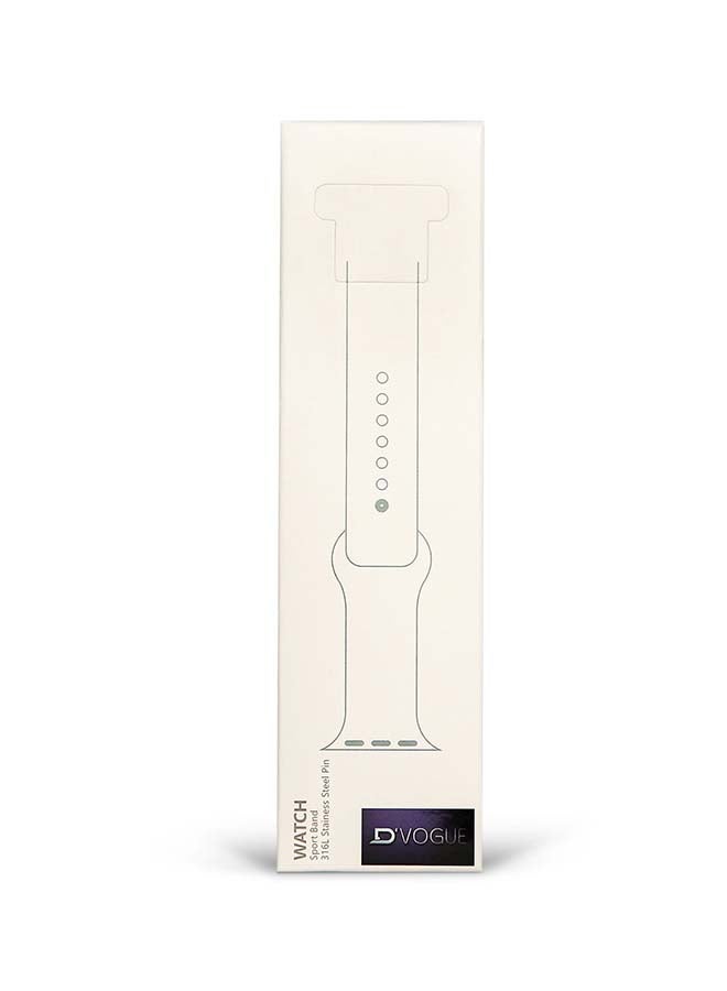 D'VOGUE - Braided Solo Loop Elastic Bands Compatible For iWatch Series 6/SE/5/4/3/2 Pearl White - Image 1