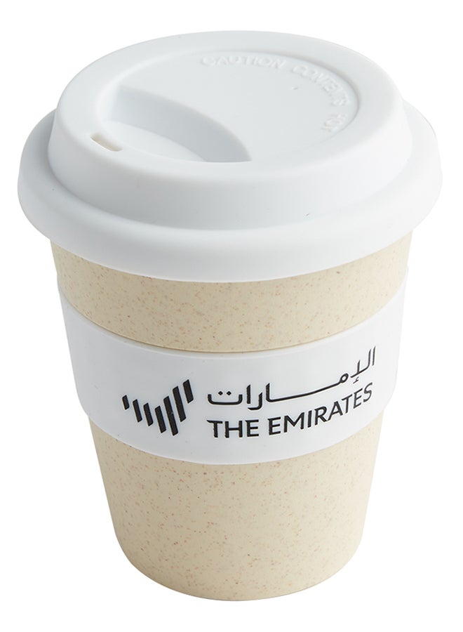 كوب قهوة الإمارات من الألياف أبيض - Image 2