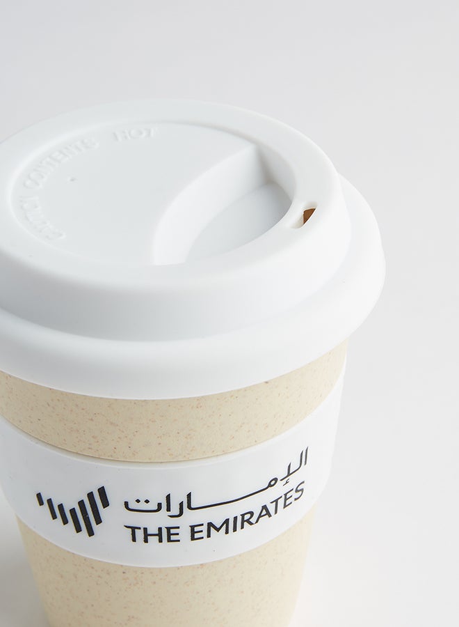 كوب قهوة الإمارات من الألياف أبيض - Image 3