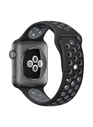 Nike Dot Replacement Band For Apple Watch All Series Black/Grey - v1615712569/N45072584A_1