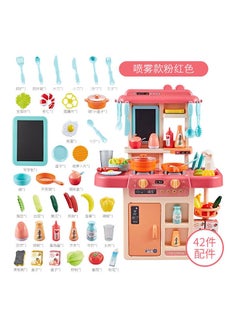 42-Piece Fashion Pretend Beautiful Kitchen Play Set Toy With Light And Sound 45.5x22x63cm - v1615715597/N42549275A_4