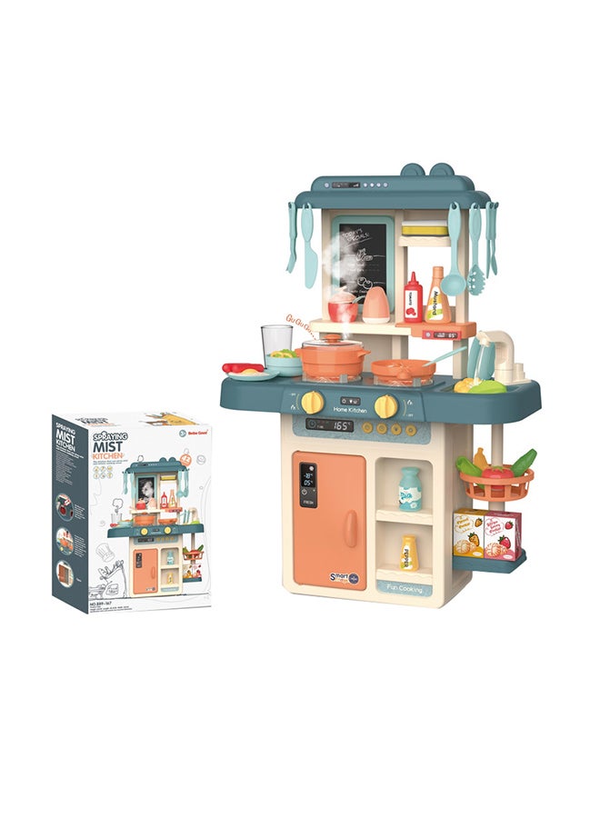 FAMILY CENTER - 42-Piece Fashion Pretend Beautiful Kitchen Play Set Toy With Light And Sound - Image 1