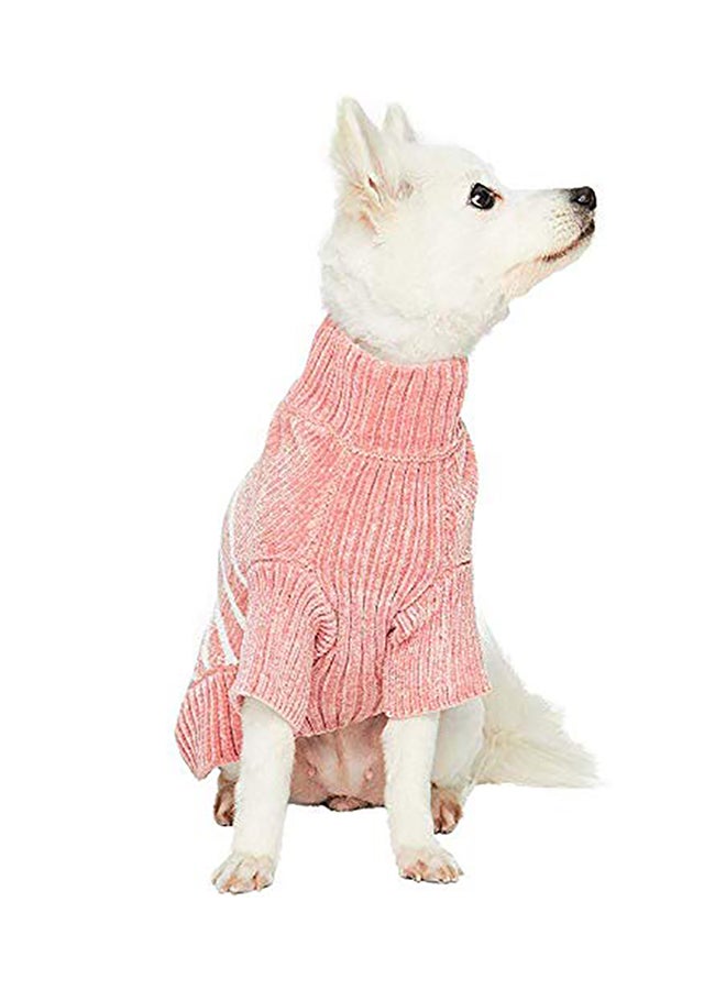 Blueberry Pet Classy Striped Dog Sweater In Dusty Rose Red 14inch  - Image 5