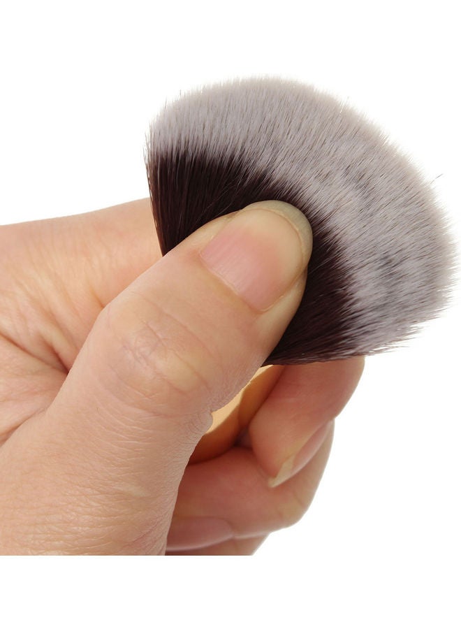 Generic 10-Piece Synthetic Kabuki Makeup Brush Set Multicolour  - Image 2