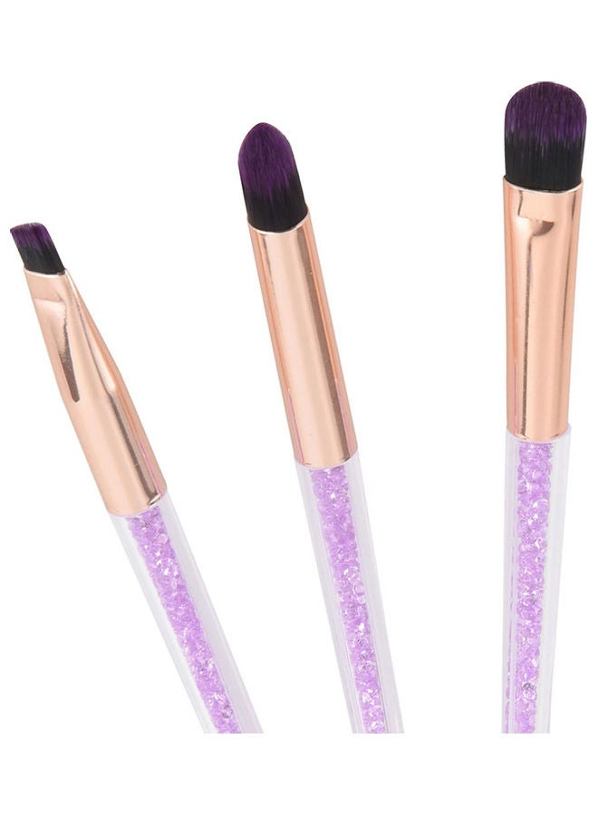 O Ozone - 7-Piece Makeup Brush Set With Transparent Handle Multicolour - Image 1