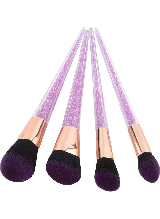 O Ozone - 7-Piece Makeup Brush Set With Transparent Handle Multicolour - Image 1