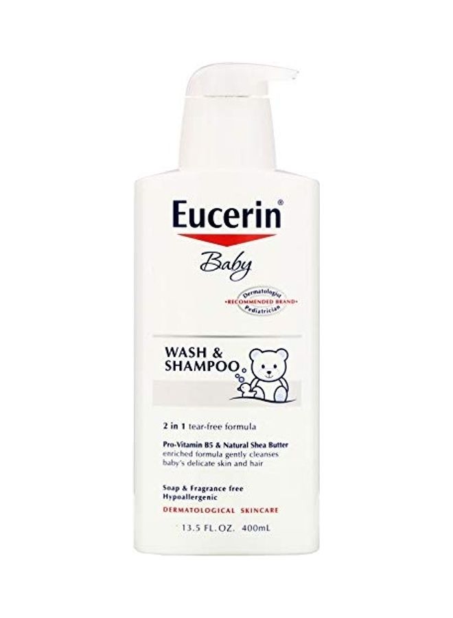 Eucerin - Baby Wash and Shampoo 2 in 1 Tear Free Formula - Image 1