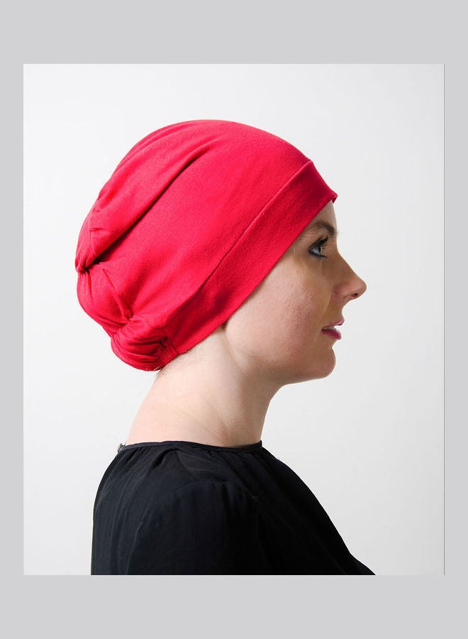 Tie Shop Cotton Cap Bonnet Red 