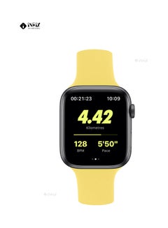 INEIX Solo Loop Stretchable Silicone Replacement Strap For Apple Watch 38/40 mm (135mm Length) Yellow  - Image 2