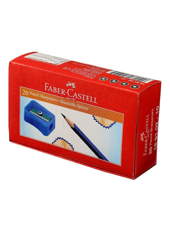 FABER-CASTELL - Pack Of 20 Ergonomic Design Pencil Sharpner Multicolour - Image 1