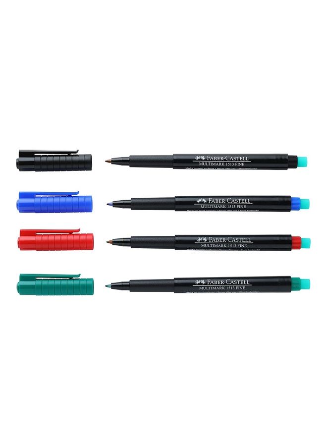 FABER-CASTELL - Pack Of 4 Marker Set Multicolour - Image 1