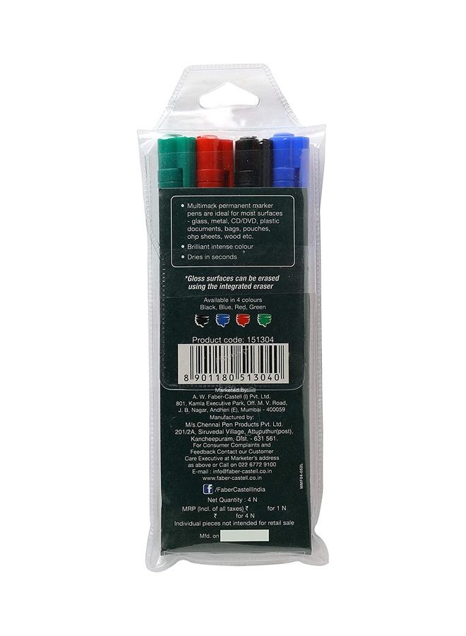 FABER-CASTELL - Pack Of 4 Marker Set Multicolour - Image 1