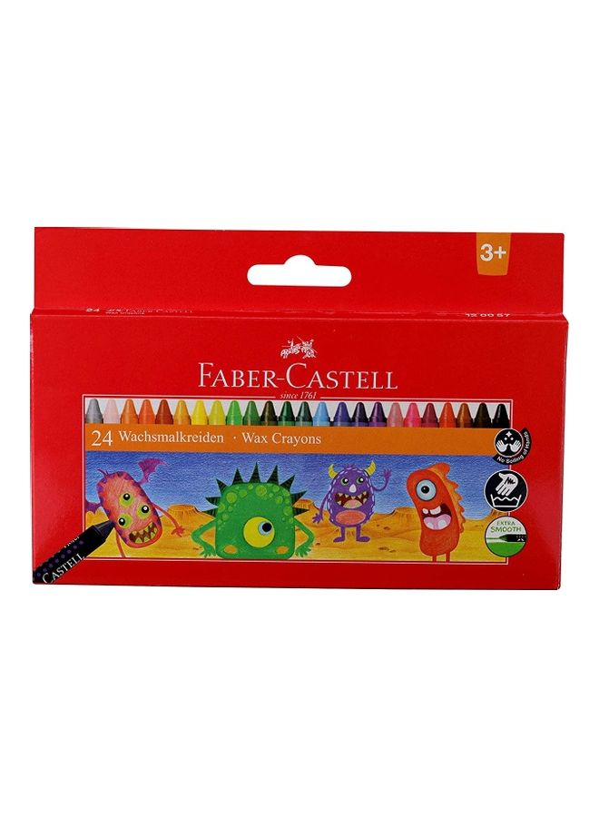 فابير كاستل طقم ألوان شمع مكون من 24 قطعة متعدد الألوان - Image 1