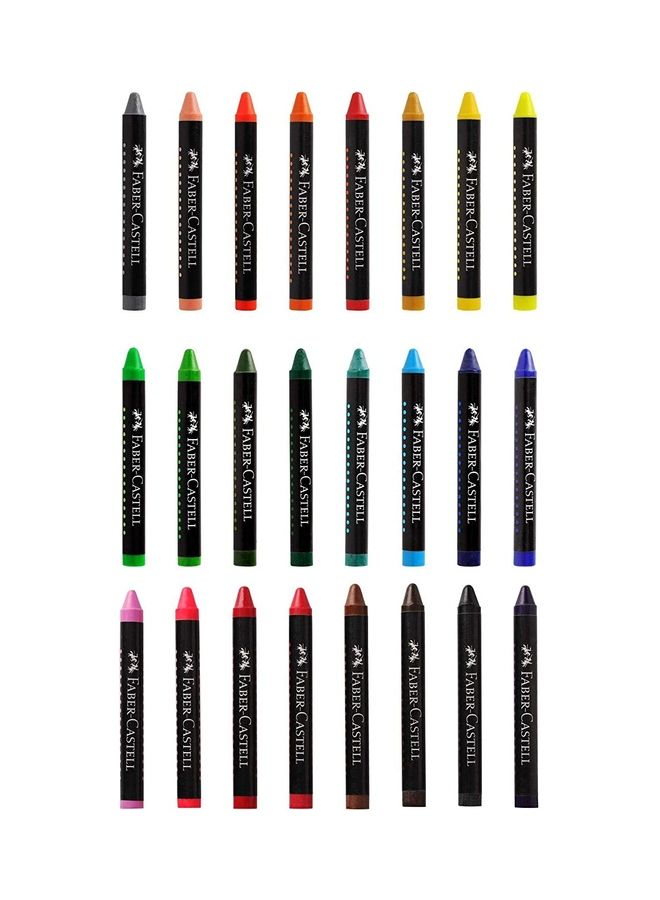 فابير كاستل طقم ألوان شمع مكون من 24 قطعة متعدد الألوان - Image 3