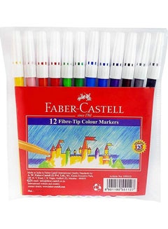 FABER-CASTELL Pack Of 12 Fiber Tip Sketch Pens Multicolour  - Image 1