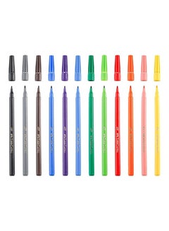 FABER-CASTELL Pack Of 12 Fiber Tip Sketch Pens Multicolour  - Image 3