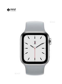 INEIX Solo Loop Stretchable Silicone Replacement Strap For Apple Watch 38/40 mm (150 Length) Light Grey  - Image 2