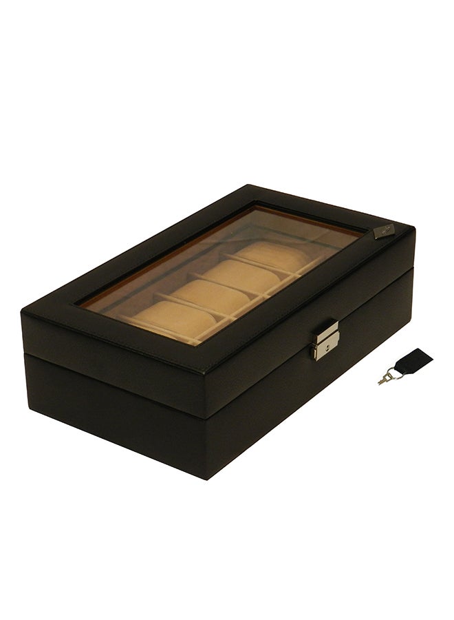 LAVERI LEATHER - unisex Laveri Genuine Leather Desiger 15 Watch Box With Glass Top - Image 1