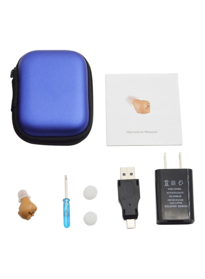 مضخم صوت طراز GE-T12 للمساعدة على السمع قابل لإعادة الشحن بمنفذ USB مع 3 رؤوس من السيليكون وفرشاة تنظيف - Image 2