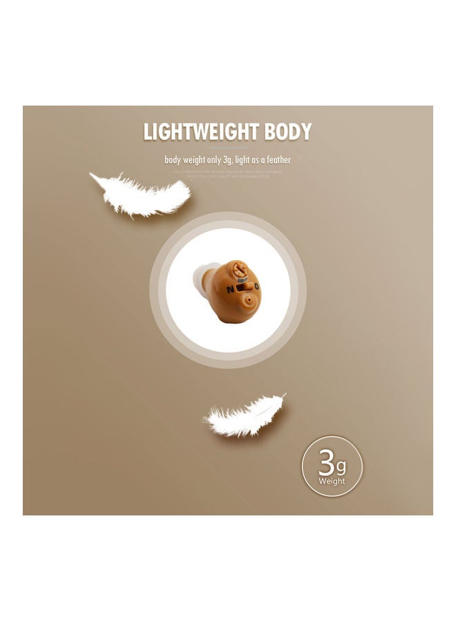 مضخم صوت طراز GE-T12 للمساعدة على السمع قابل لإعادة الشحن بمنفذ USB مع 3 رؤوس من السيليكون وفرشاة تنظيف - Image 4